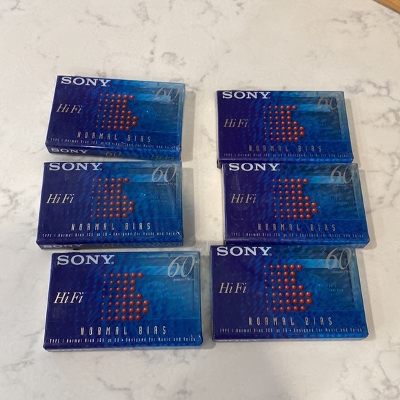 Sony normal bias hi fi 60 minutes blank cassette tapes - Picture 1 of 3
